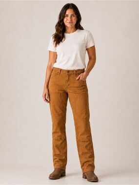Duluth Trading DuluthFlex Fire Hose Slim Leg Work Pants Bourbon Brown 10x31